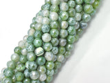 Mystic Coated Fire Agate- Green, 6mm Faceted-BeadBasic