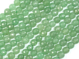 Green Aventurine, 6mm Faceted Round Beads-BeadBasic