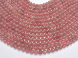 Strawberry Quartz Beads, Lepidocrocite, 8mm Round-BeadBasic