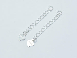 4pcs 925 Sterling Silver Extension Chain, 30mm Long-BeadBasic