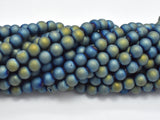 Druzy Agate Beads, Blue Gold Geode Beads, 6mm (6.4mm)-BeadBasic