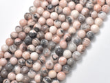 Pink Zebra Jasper, 8mm Round Beads-BeadBasic