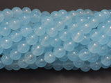 Jade - Aqua Blue, 8mm (8.3mm) Round-BeadBasic