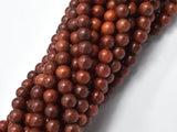 Red Sandalwood Beads, 6mm, Round Beads, Mala Beads, 108 beads-BeadBasic