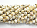 Shell Howlite-White, 8mm (8.5mm)-BeadBasic