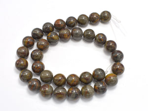 Bamboo Leaf Jasper Beads, Round, 12mm-BeadBasic