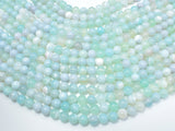 Banded Agate Beads, Striped Agate, Light Blue, 8mm Round Beads-BeadBasic