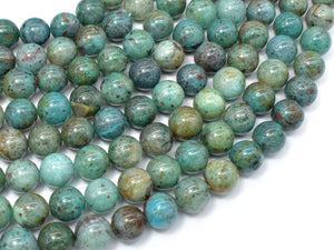 Chrysocolla-Natural , 10mm Round Beads-BeadBasic