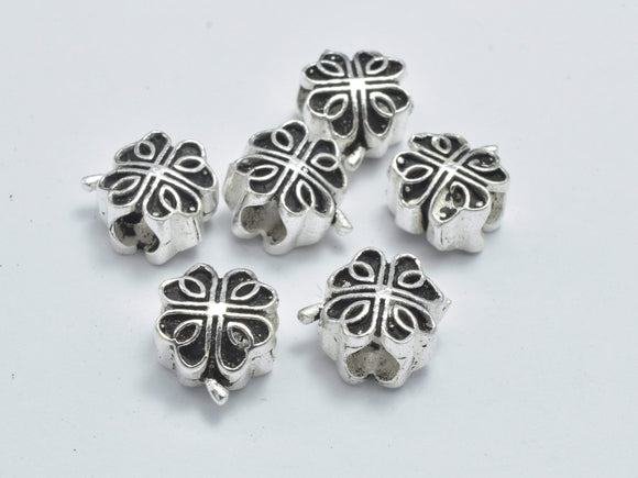 2pcs 925 Sterling Silver Beads-Antique Silver, 7x7mm-BeadBasic