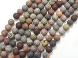 Matte Artistic Jasper, 8mmRound Beads-BeadBasic