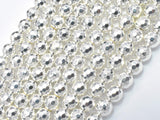 Hematite Beads-Silver, 8mm Faceted Round-BeadBasic