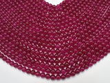 Jade Beads-Ruby, 6mm (6.4mm) Round Beads-BeadBasic