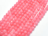 Jade Beads-Pink, 6mm Round Beads-BeadBasic