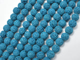 Blue Lava Beads, 8mm (8.6mm) Round Beads-BeadBasic