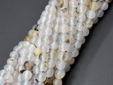 Agate Beads, 6mm (6.3mm) Round Beads, 14.5 Inch-BeadBasic