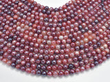 Mystic Coated Fire Agate- Red, 6mm Faceted-BeadBasic