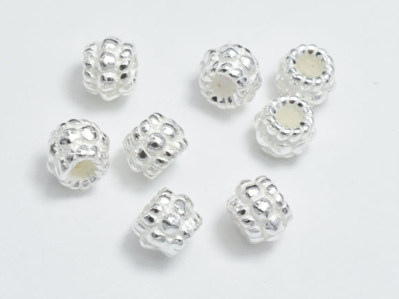 10pcs 925 Sterling Silver Beads, 4mm Rondelle Beads, Spacer Beads, 4x3.2mm-BeadBasic