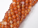 Carnelian Beads, Orange, 8mm, Round Beads-BeadBasic