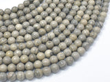 Gray Banded Jasper, 6mm (6.2mm) Round-BeadBasic