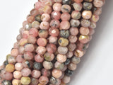 Rhodochrosite Beads, 2x3mm Micro Faceted Rondelle-BeadBasic