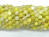 Lemon Matrix Quartz Beads, 6mm (6.4mm) Round Beads-BeadBasic
