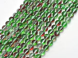 Mystic Aura Quartz-Red, Green, 8mm, Round, 14.5 Inch-BeadBasic