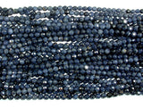 Blue Sapphire Beads, 3mm(3.5mm) Faceted Round, 15.5 Inch-BeadBasic