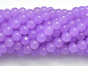Jade - Purple, 8mm Round Beads, 15 Inch-BeadBasic