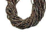 Brown Snowflake Obsidian Beads, Round, 4mm-BeadBasic