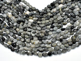 Hawk Eye Beads, Approx 6x8mm Nugget Bead-BeadBasic