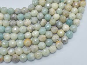 Mystic Coated Amazonite, 8mm (8.5mm) Faceted, AB Coated-BeadBasic