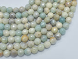 Mystic Coated Amazonite, 8mm (8.5mm) Faceted, AB Coated-BeadBasic