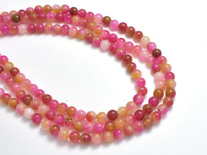 Jade - Multi Color, 4mm Round Beads-BeadBasic