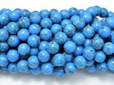 Howlite Turquoise Beads, Blue, 10mm Round Beads-BeadBasic