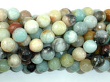 Amazonite, 10mm ( 10.5 mm) Faceted Round-BeadBasic