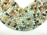 Amazonite, 10mm ( 10.5 mm) Faceted Round-BeadBasic