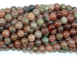 Red Green Garnet, 6mm Round Beads-BeadBasic