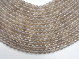Gray Agate Beads, 6mm Faceted Round Beads-BeadBasic