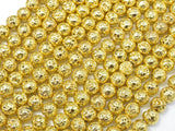 Lava-Gold Plated, 6mm (6.7mm) Round-BeadBasic