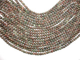 Red Green Garnet Beads, 6mm Round Beads-BeadBasic
