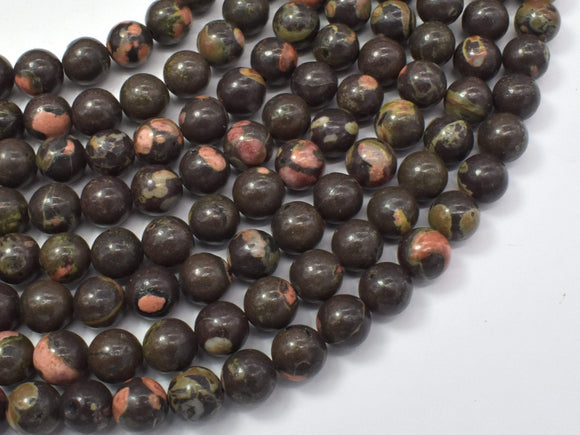 Plum Blossom Jade Beads, 8mm (8.7mm) Round-BeadBasic