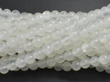 Selenite, Gypsum, 6mm (6.3mm), Round Beads-BeadBasic