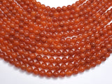 Jade - Orange, 8mm, Round-BeadBasic