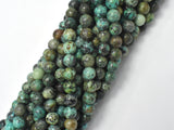 African Turquoise Beads, Round, 6mm (6.7mm)-BeadBasic