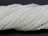 Selenite, Gypsum, 4mm (4.5mm), Round-BeadBasic