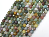 Indian Agate Beads, Fancy Jasper Beads, 6mm Faceted Round Beads-BeadBasic