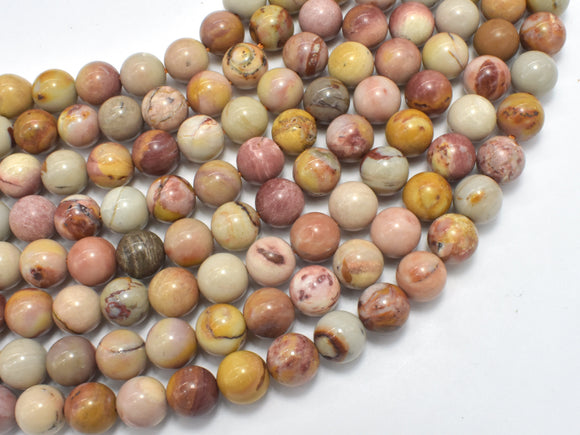 African Agate, 8mm, Round, 15.5 Inch-BeadBasic