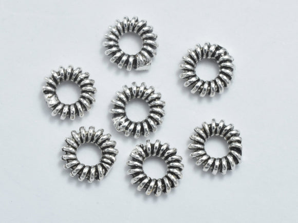 10pcs 925 Sterling Silver Spacers-Antique Silver, 5mm Spacer-BeadBasic