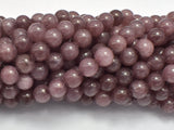 Jade Beads-Coffee, 8mm Round-BeadBasic