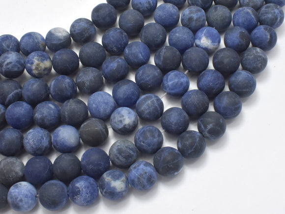 Matte Sodalite Beads, Round, 10mm-BeadBasic